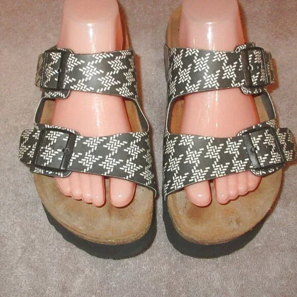 Birkenstock Arizona Papillio Slide Sandals Size 11 Vegan Leather Comfort Slip On - Picture 2 of 10